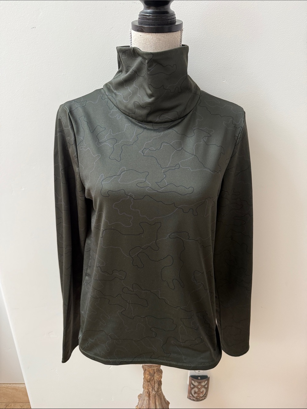 Under Armour Olive Cowl Neck Performance Top